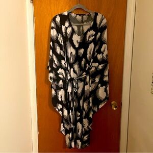 IMAN Global Chic Belted Cheetah Caftan Dress